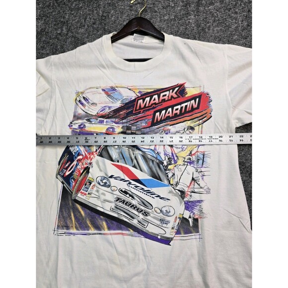 Mark Martin Shirt NASCAR 1999 Ford Valvoline Double Side 100% Cotton Size L - Picture 10 of 10
